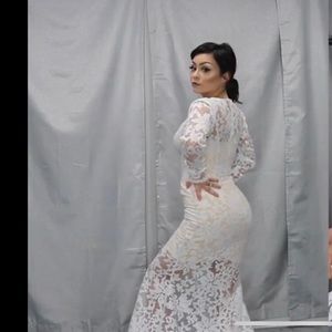 Sis bridal lace prom dress